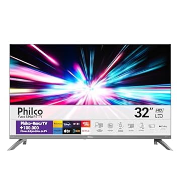 Smart TV 32" Philco LED Roku Tv HD Dolby Audio P32CRA