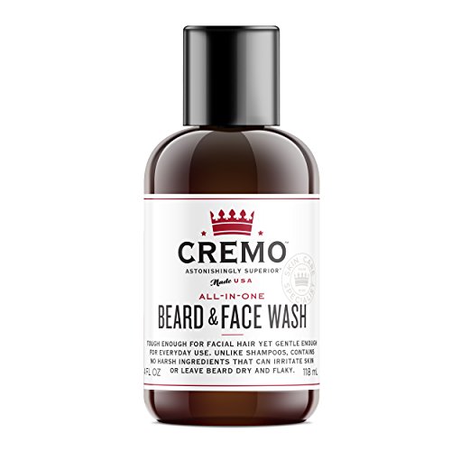 Cremo Beard and Face Wash, Mint Blend, Cleans And Conditions Facial Hair Without Irritating Skin Underneath, 4 Ounce