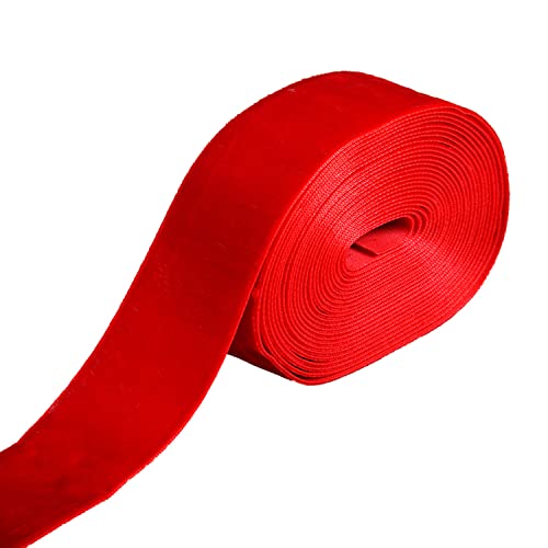 Euvoym cinta de terciopelo rojo de 450 cm
