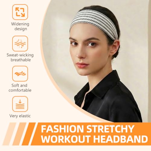 Image of Headbands for Women 8PCS, Summer-Exclusive Elastic Non Slip Hair Head Bands