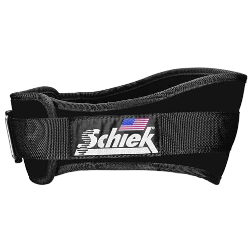 Schiek Sports 2006 Nylon 6 Inches Weight Lifting Belt - Support Belt for Power Lifting - Long Lasting - Black