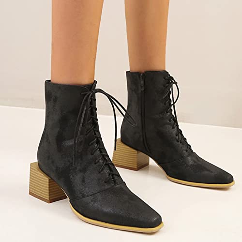 Bottes de mode pour femmes à talon épais de 5.5cm et bout pointu