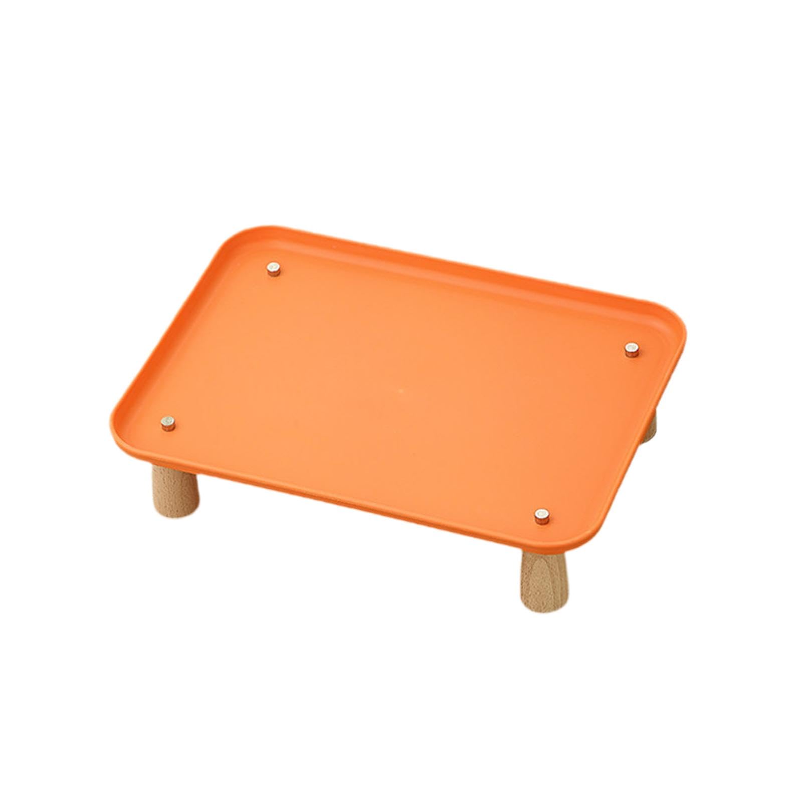 Sharplace Raised Pet Feeder Stand, Non-Slip Elevated Cat Dog Bowl Stand for Protects Pet Neck, Easy to Clean, Compatible with Automatic Feeder, for Small Medium Dogs & Cats, Home Kitchen Use, Orange