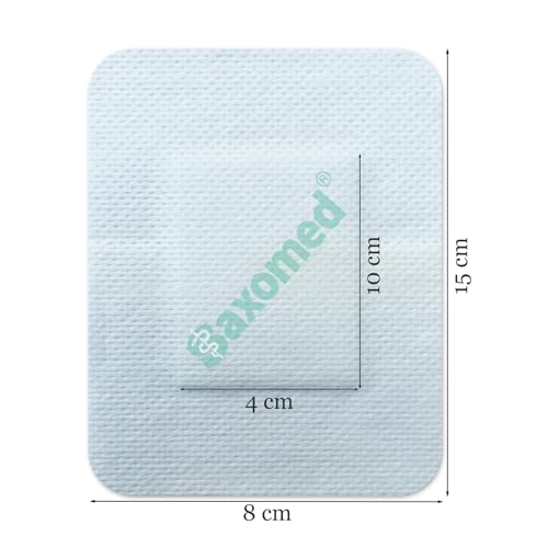 Saxomed SensiPore Pflaster 25 Stück - Wundpflaster steril 15x8 - Wundauflage nicht haftend 10x4 cm - steriler Wundverband sensitiv - Akute Wundversorgung und postoperatives Verbandsmaterial