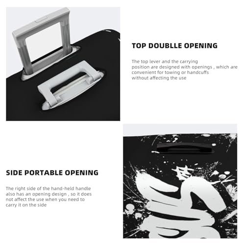 Words Jesus Graffiti Aesthetic Elastic Travel Luggage Covers Dustproof Scratch-Resistant Suitcase Protector Fit 22-24 Inch3