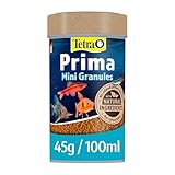 Tetra Prima Fish Food Mini Granules, Complete Food for Small Mid-Water and Bottom-Feeding Fish, 100 ml