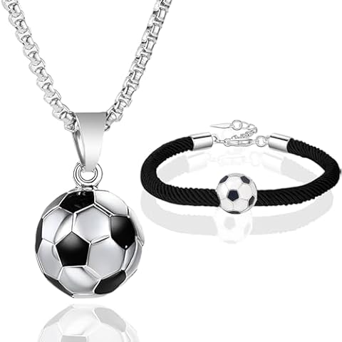 QttvbTna Football Necklace and Bracelet Set Cover