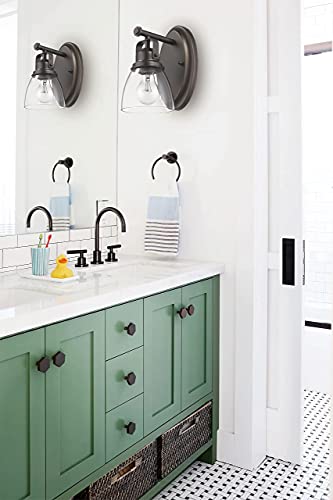 Yeehome Rustic Vanity Light Fixture, Oil Rubbed Bronze Bathroom Light Fixtures, Industrial Wall Sconce Lighting, Farmhouse Wall Light, Modern Bath Wall Mounted Lights For Mirror Bedroom, Orb #TOP7