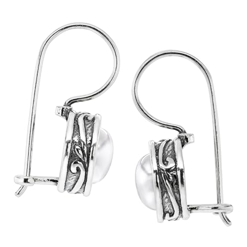 Silpada Pearl Drop Earrings for Women, Freshwater Cultured Pearl, .925 Sterling Silver, Jewelry Gift Ideas, 'Modern Fairytale', 8mm2