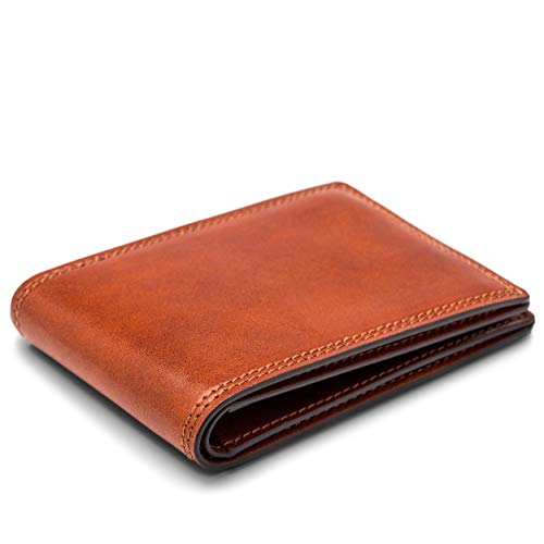 Bosca Men's Wallet, Dolce Small Bifold Wallet, Amber3