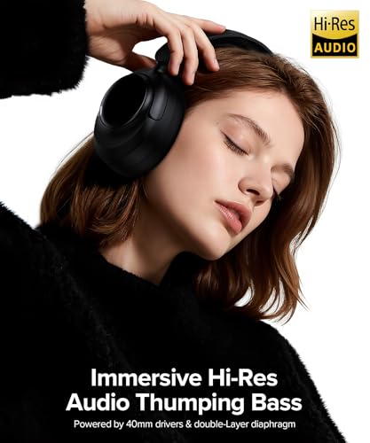 Image of Wireless Over-Ear Headphones with Deep Bass and Long Battery Life