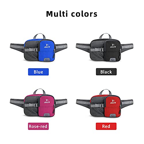 Sroben Running Fanny Pack, Hiking Waist Belt For 9" Phone/Ipad, With 30Oz Water Bottle Holder And Reflective Strip, Waterproof Men Women Sport Pouch Packs Bag For Hiking, Running, Dog Walking (Black) #TOP5