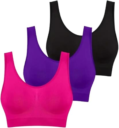 Boolavard 3PCS/Set Seamless Bras for Women Unwired Brassiere No Pads Crop Top Soft Sports Tank Bras Female Sexy Lingerie Vest