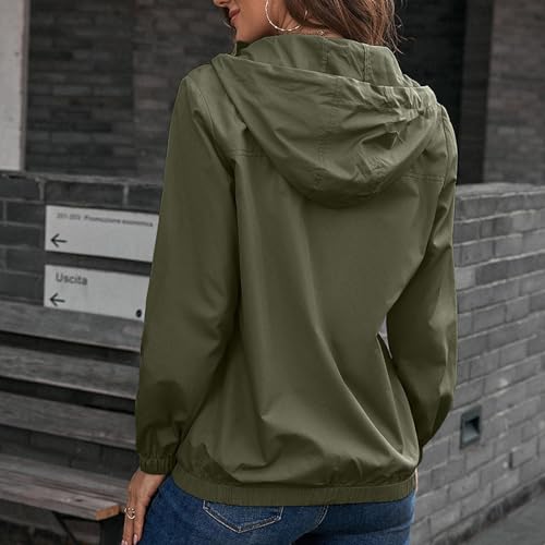 Cortavientos impermeable mujer 100% poliéster con capucha transpirable 3
