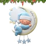 Decoraciones para árbol de Navidad, de resina para la Navidad del bebé, decoraciones de árbol colgantes para vacaciones, invierno, espejo retrovisor, bolsa de coche, pared, hogar