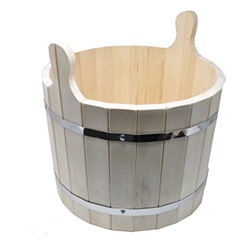 Grande Secchio di Legno Bianco Naturale - 20 litri...