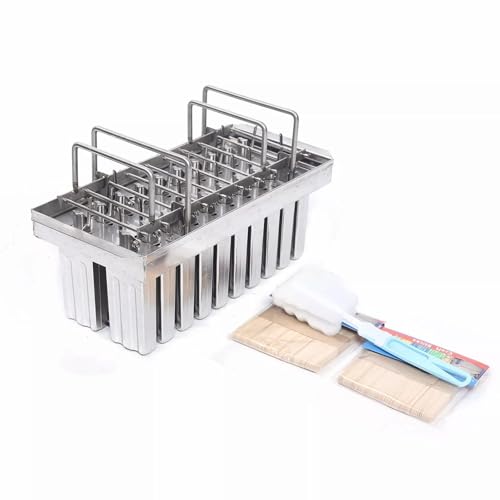 Molde de acero inoxidable para helado, para hacer paletas de yogur para postres caseros y comerciales