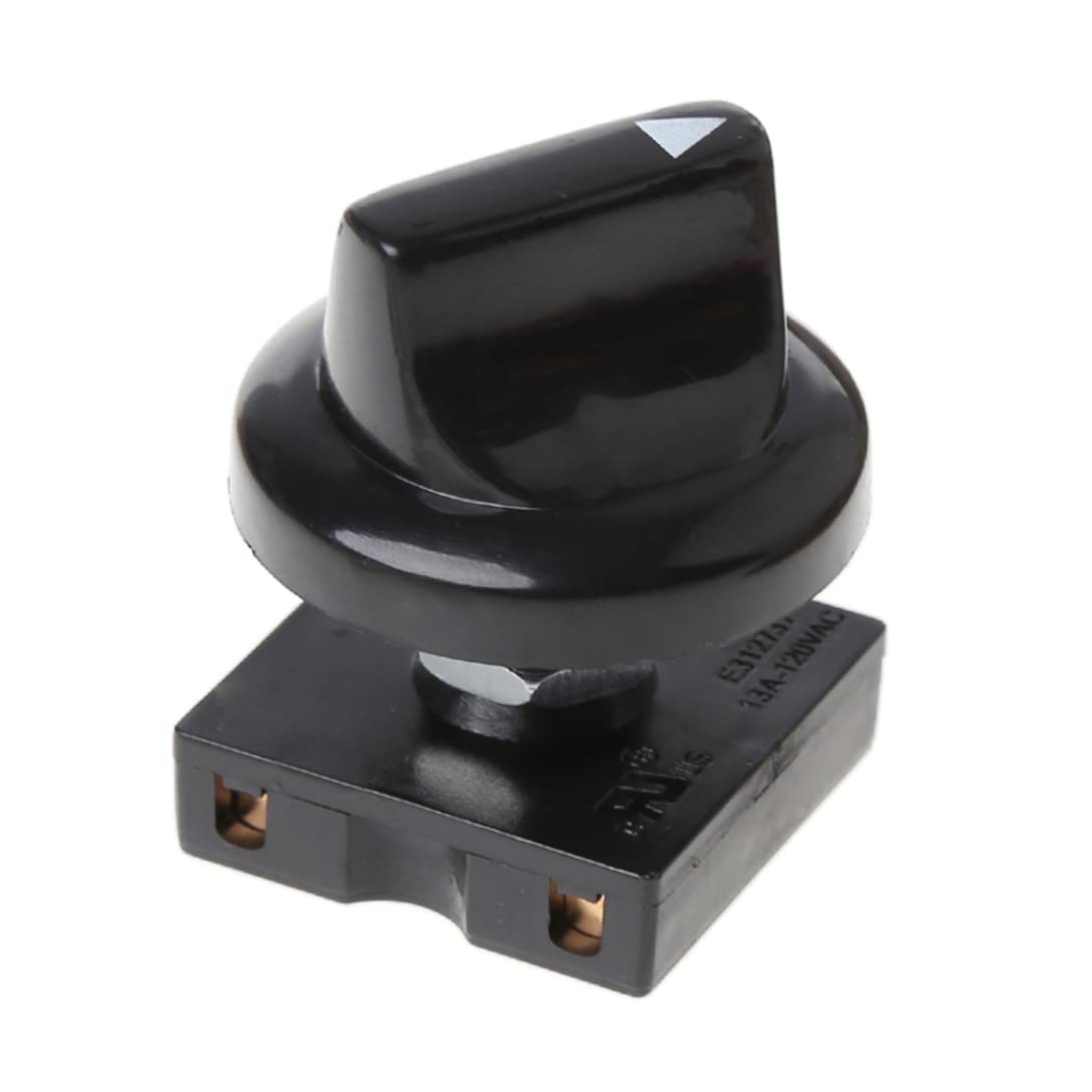 Hperu Rotary Switch 1.22x1.22x1.73 Inch 4-Position 3-Speed Fan Switch 45 Degree Rotate Fan Governor with Knob for Electric Oven Blower