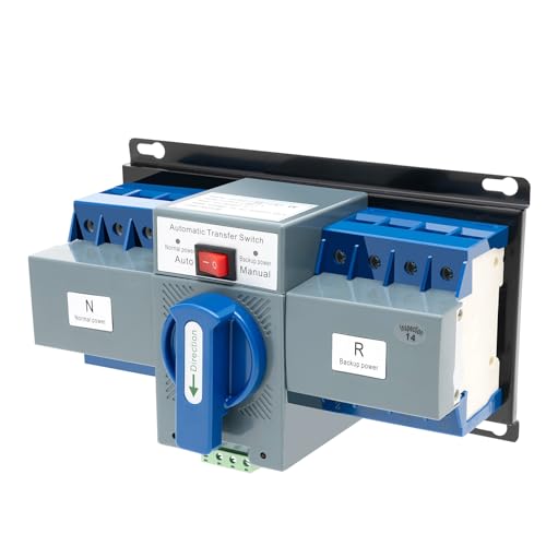 Automatischer Umschalter 4P 63A Home Dual Power Automatischer Übertragungsschalter Switch Hutschiene Netzvorrangschaltung Netzumschalter Notstrom Laststromschalter Doppelleistungsumschalter