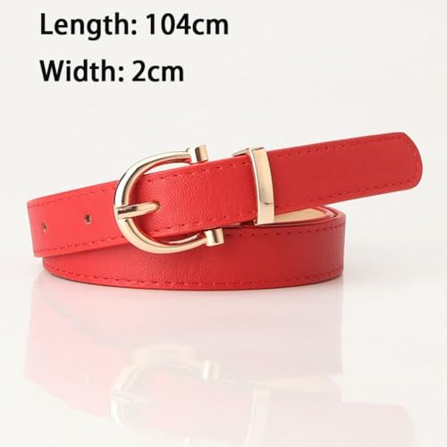 Round Buckle Needle Buckle Pants Bands Adjustable Women Belt Women(Black)2