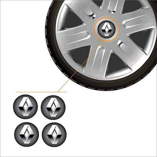 Jogo Calota Aro 15 Sandero Logan Scénic 2008 à 2011 Renault + Emblema Resinado