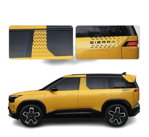 Image of Car Body Side Graphics Sticker /Decal Compatible with TATA Sierra 2026 Year Onwards All Models (Dark Grey)