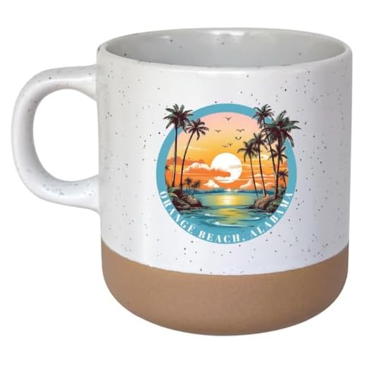 Unique Orange Beach Mug Set