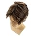 RicHyun Mens Short Brown Wig Synthetic Straight Layered Cosplay Replacement Hair Wig for Male Guy