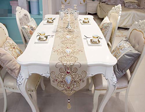 Chemin de table de restaurant lavable en tissu résistant pour protection de buffet