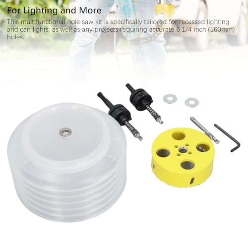 Kit de sierra de corona 6 1/4 pulgadas con accesorios miniatura 7