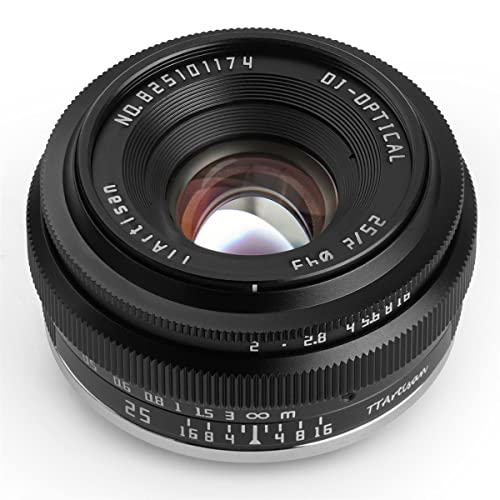 TTArtisan APS-C 25mm F2 Metal Bodied Lens Compatible with M43 Mount - Black - Image 2