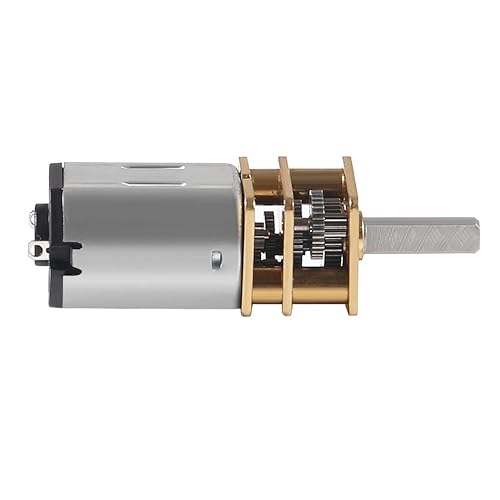 Miniatura 4 de DWEII 3 piezas DC 6V 30RPM motor de reducción de velocidad N20 eje de 0.118in mini motor de engranaje de metal con caja de cambios de metal completa
