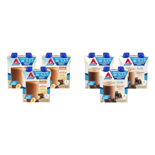 Atkins Chocolate Banana Protein Shake, 15g Proteína, 12 unidades miniatura 1