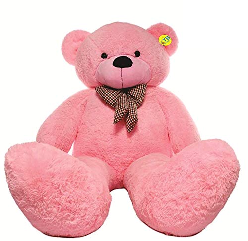Image of Giant 7 Feet Teddy Bear for Girls & Loved Ones | Soft Plush Hugging Toy | Romantic Gift for Girlfriend, Wife, Kids | Jumbo Size (7 Feet, Pink)