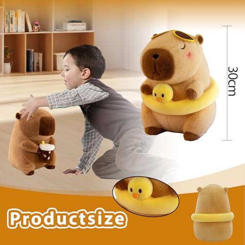 TITQWOP Capybara Plush 12" Cute Capybara Stuffed Animal Cute Capibaras Peluches Capybara Gifts Ultra Soft Hugging Gift for Kids, Girls, Boys — view 2
