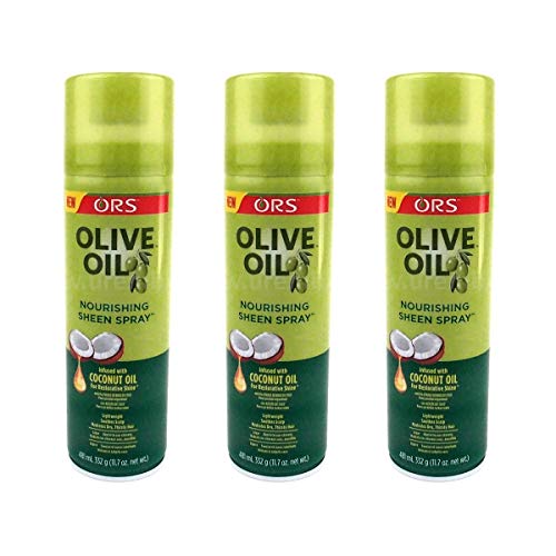 3 x Organic Root Estimulador de aceite de oliva NOURISHING SHEEN SPRAY 472 ml (total – 1416 ml)