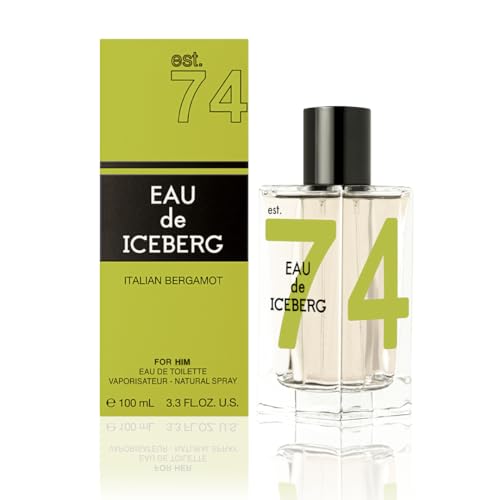 EAU de ICEBERG Italian Bergamot – Eau de Toilette 100 ml, aromatischer Zitrusduft für Männer, Zeitloses, Viereckiges Glasflaschendesign, für Coole und Sportliche Männer EAU de ICEBERG Italian Bergamot – Eau de Toilette 100 ml, aromatischer Zitrusduft für Männer, Zeitloses, Viereckiges Glasflaschendesign, für Coole und Sportliche Männer