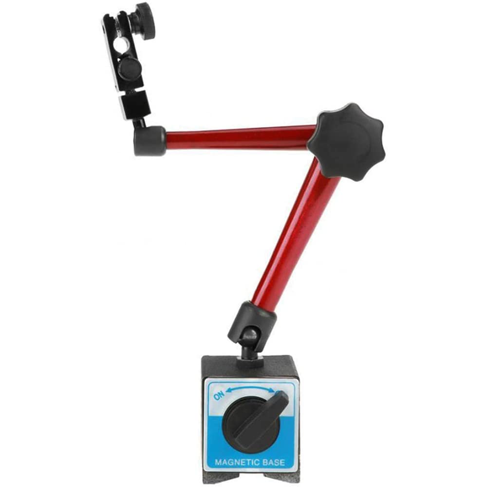 Tiardey 60x50x55mm Adjustable Magnetic Base Holder for Digital Dial Indicator - Red