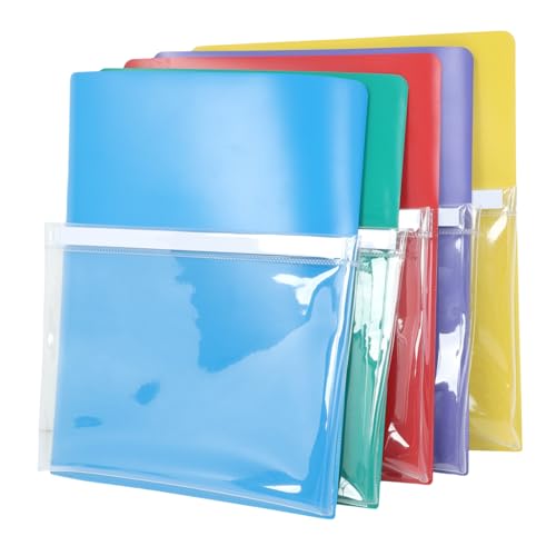 SOPOTUTU 5個 ファイル収納袋 ドキュメント用のフォルダー 磁気ポケットチ