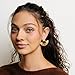 House of Hunter Chunky Gold Vintage Statement Earrings with Brown Stones – Bold Retro Fashion Jewelry for Women