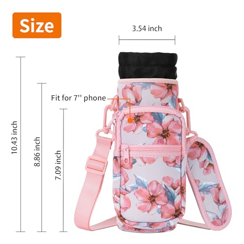 Bolsa aislada para botellas de agua para senderismo y camping con dos bolsillos prácticos 5