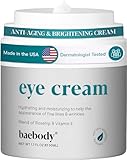Baebody Made in USA Eye Cream - Anti Aging and Moisturizing Eye Cream for Dark Circles and Wrinkles - With Rosehip and Vitamin E (1.7 fl oz/50 ml)