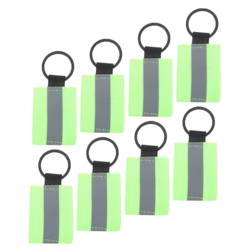 OHPHCALL 8pcs Reflective Key Holder Tags High Visibility Reflective Keychain Strips for Men Stylish Zipper Pulls for Backpacks for Running and Cycling