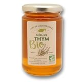 Miel Bio de Thym 400g - Récolté en Grèce - Miel certifié AB Agriculture Biologique, pur et non pasteurisé - Les Ruchers du Luberon
