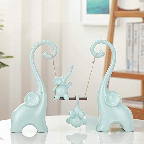 Statue Decoration Statue Sculpture Ornaments Statues Family Of Four Elephants In The Living Room #TOP23