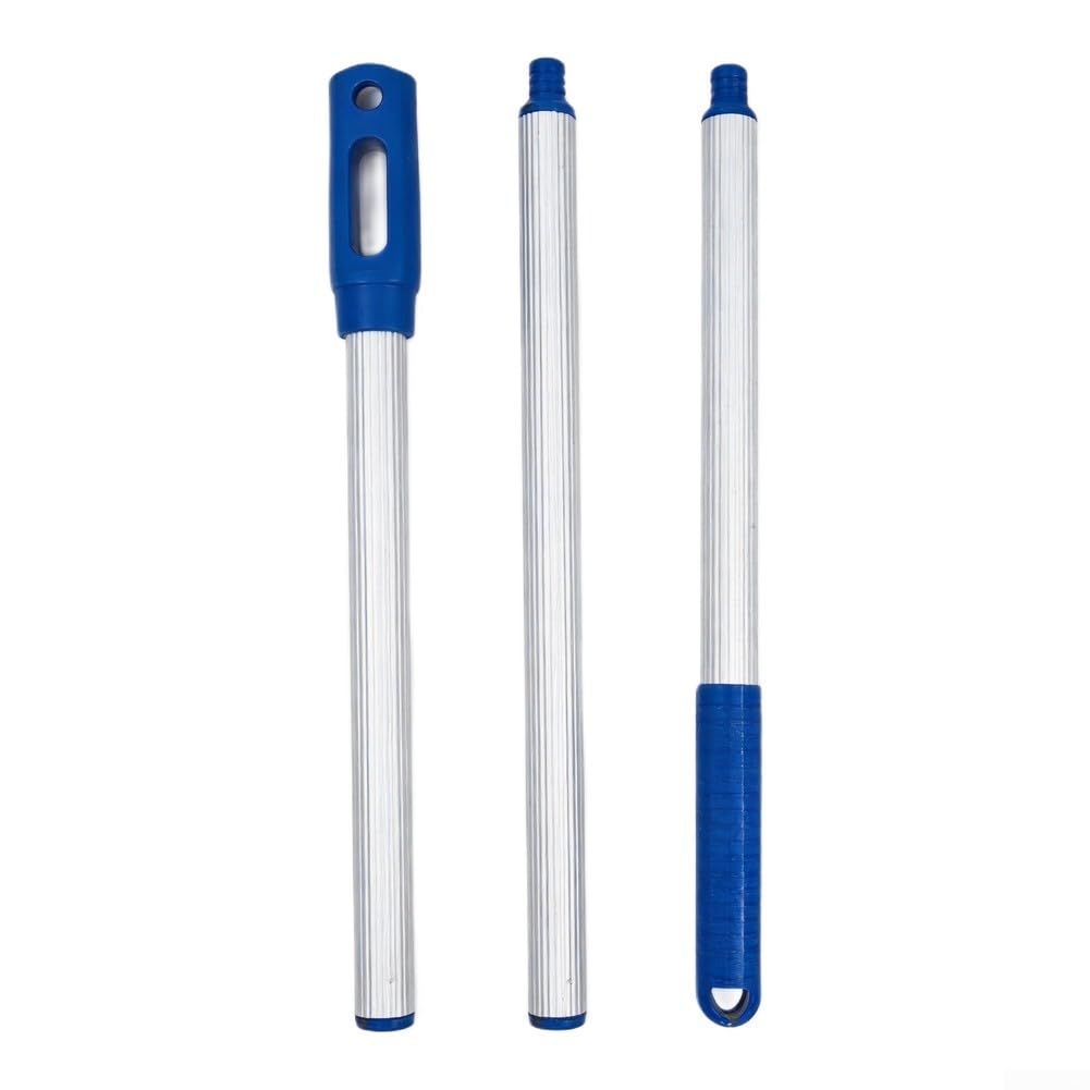FABULETTA Poste telescópico resistente al óxido, mango de extensión de aluminio de 90-160 cm compatible con aspiradoras de piscina y cepillos para una limpieza eficiente del agua (3 segundos de