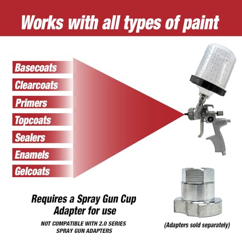 Image of LAUCO Disposable Spray Gun Paint Cups Kit - 50 Pack Liners & Lids with 125 Micron Strainer, Hard Cup, Retainer Ring & Plugs (200ml / 6oz)