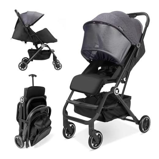 Wheelive Leichter Kinderwagen, Kompakter Reisebuggy mit Ausziehbarem Fußsack & Schlafverdeck, Einhand-Einfaltbarer Buggy, Verstellbarer Sitz für Kleinkinder 0-36 Monate