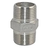 SS 304 Hex Nipple Threaded Pipe Fitting,3/4