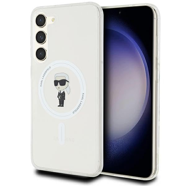 CG MOBILE Karl Lagerfeld KLHMS24MHFCKNOT Étui Rigide Transparent pour S24+ S926 IML Iconic